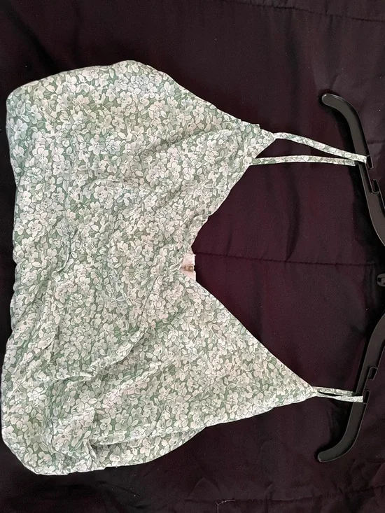 SHEIN Mint Green Floral Tie-Strap Midi Dress - Picture 4 of 5